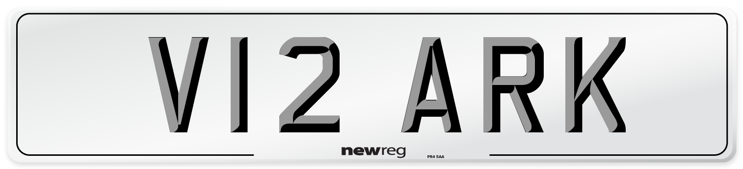 V12 ARK Number Plate from New Reg